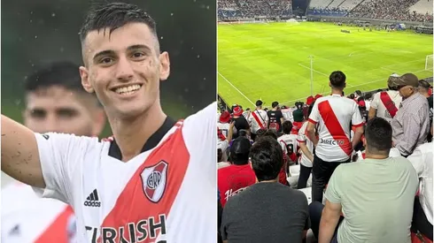Felipe Salomoni estuvo en el Defensores del Chaco alentando a River.