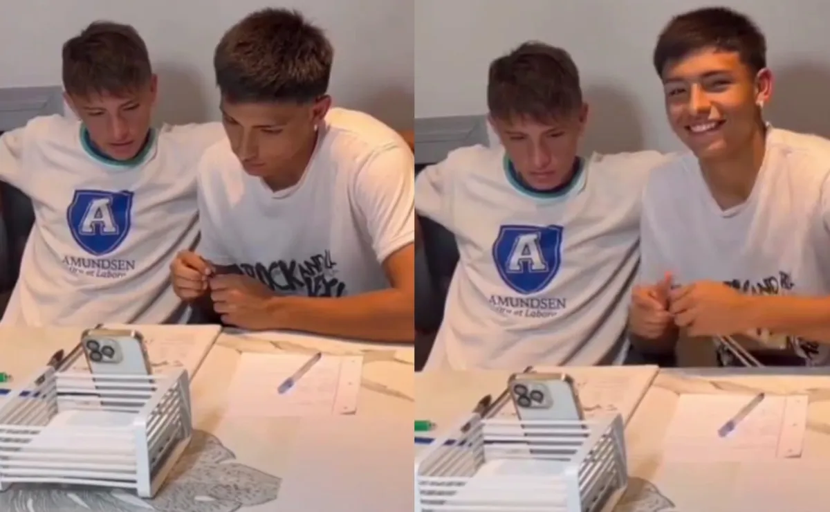 Agustín Ruberto rindiendo un examen