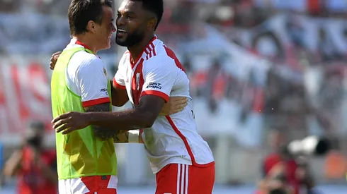 Borja y Fonseca festejaron el 1-0 de River que terminó quedando en el olvido.