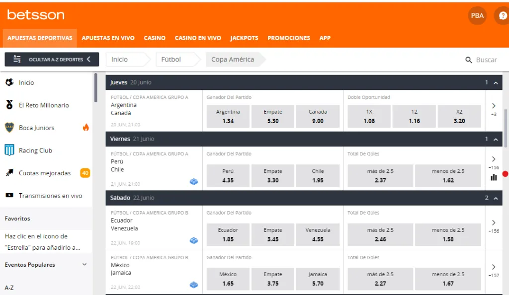 Betsson Copa America 2024