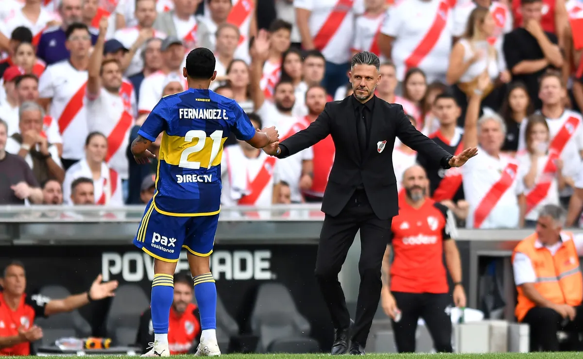 River vs. Boca en el Monumental, en febrero