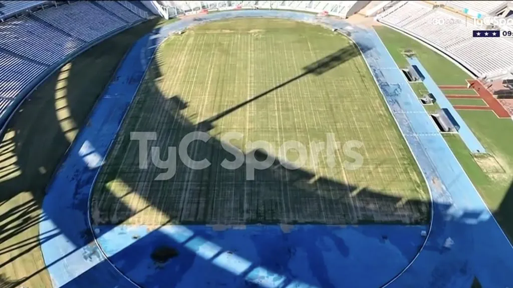 El Estadio Kempes está en un muy mal estado a la vista.