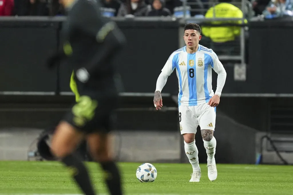 Enzo Fernández tiene chances de ser titular contra Canadá (Getty).