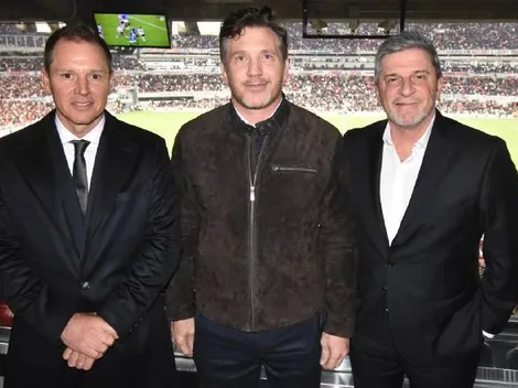 Domínguez visitó el Monumental mientras definen la sede de la final de Libertadores