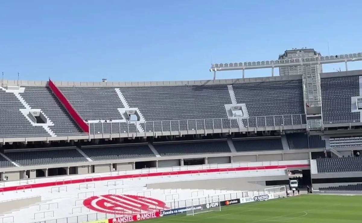 La Centenario Alta no estará habilitada vs. Millonarios. (Foto: @ObrasRiverPlate).