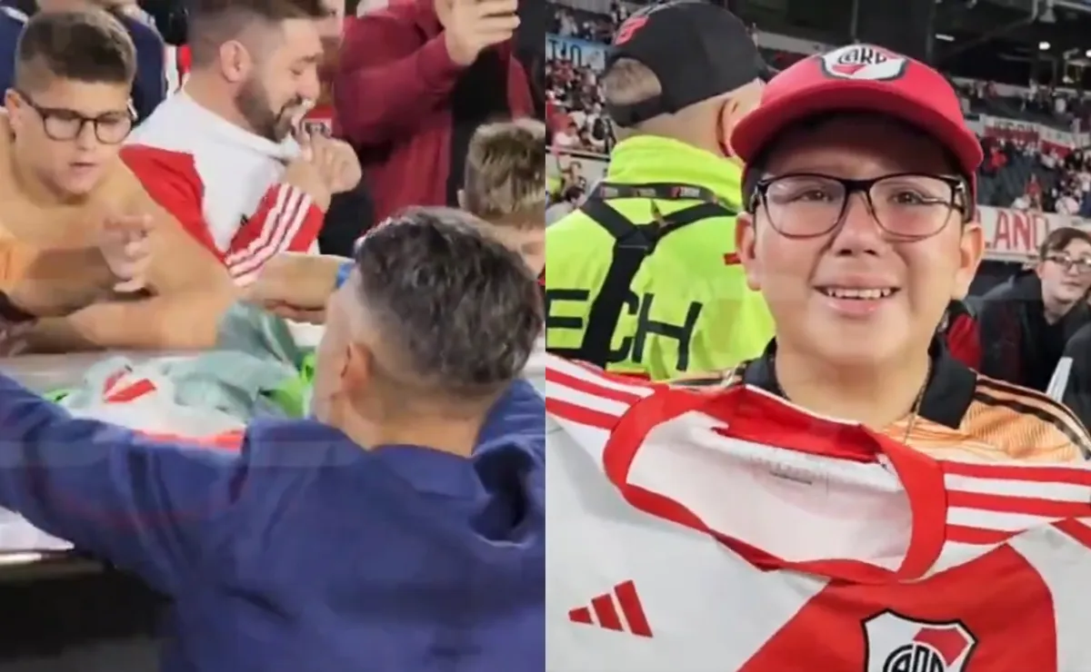 Demichelis le cumplió el sueño a un pequeño hincha.