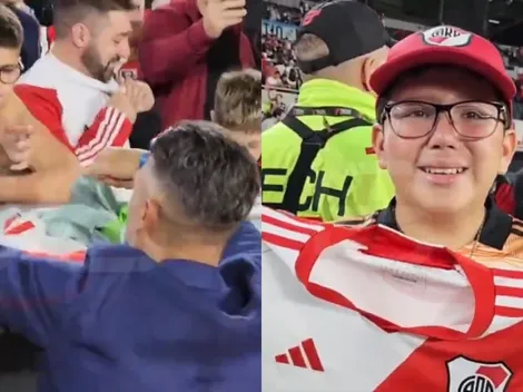 Demichelis: gesto con un pequeño hincha y el socio que le recriminó por cómo juega River