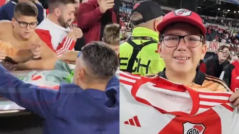 Demichelis le cumplió el sueño a un pequeño hincha.