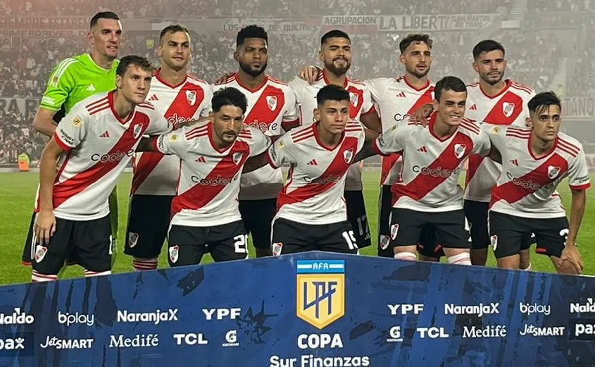 Los once titulares de River ante Rosario Central.