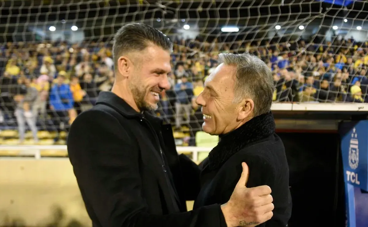 Russo y Demichelis previo a un partido