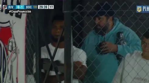 Los dos jugadores de River que siguieron de cerca el superclásico de Reserva.