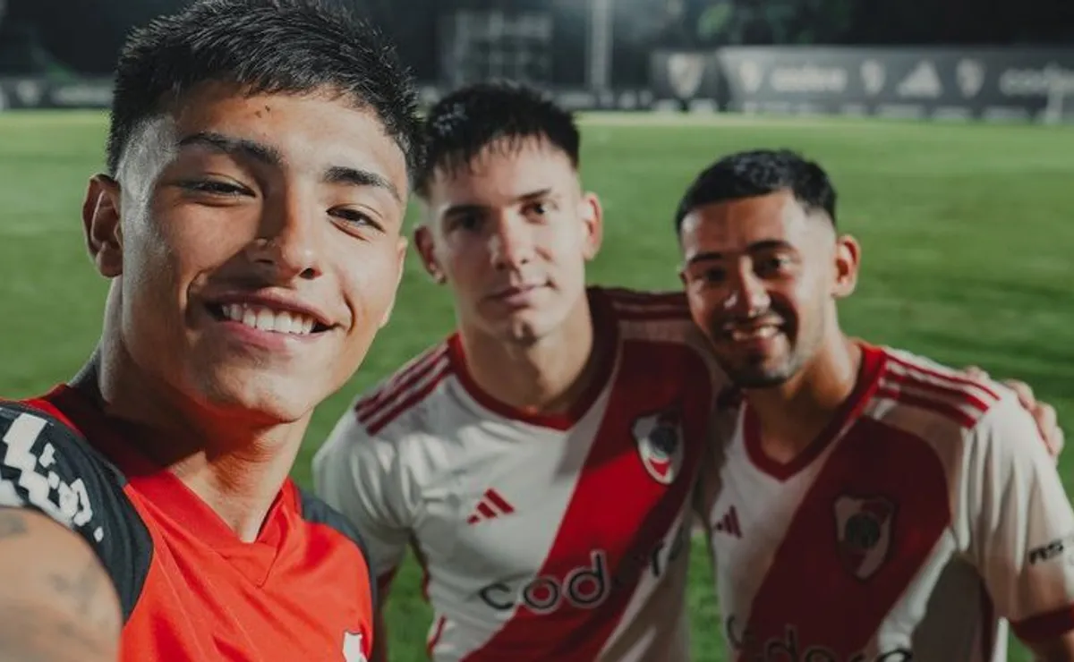 Ruberto, Mastantuono y Aguirre, autores de los goles en el superclásico de Reserva.