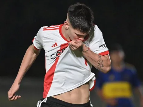 Mastantuono debutó en Reserva con un gol a Boca