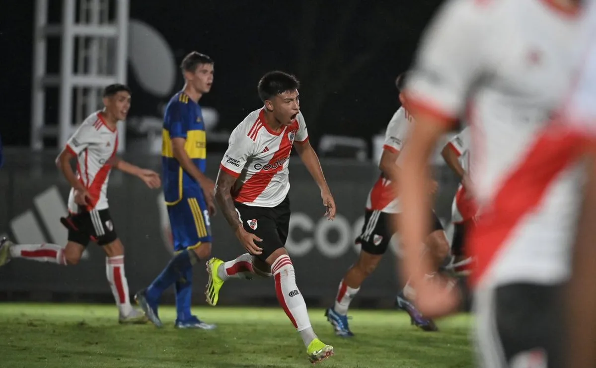 Ruberto convirtió un doblete ante Boca en Reserva la última vez que se enfrentaron.