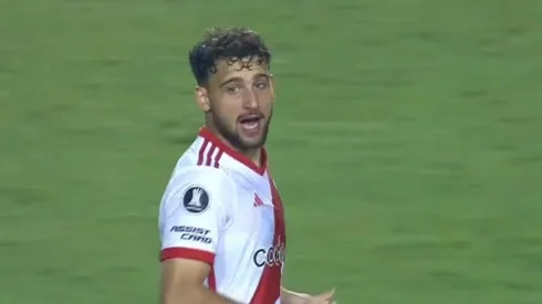 El uruguayo Sebastián Boselli anotó para River su primer gol como profesional en 29 partidos. Fue ante Deportivo Táchira por la Copa Libeertadores 2024.