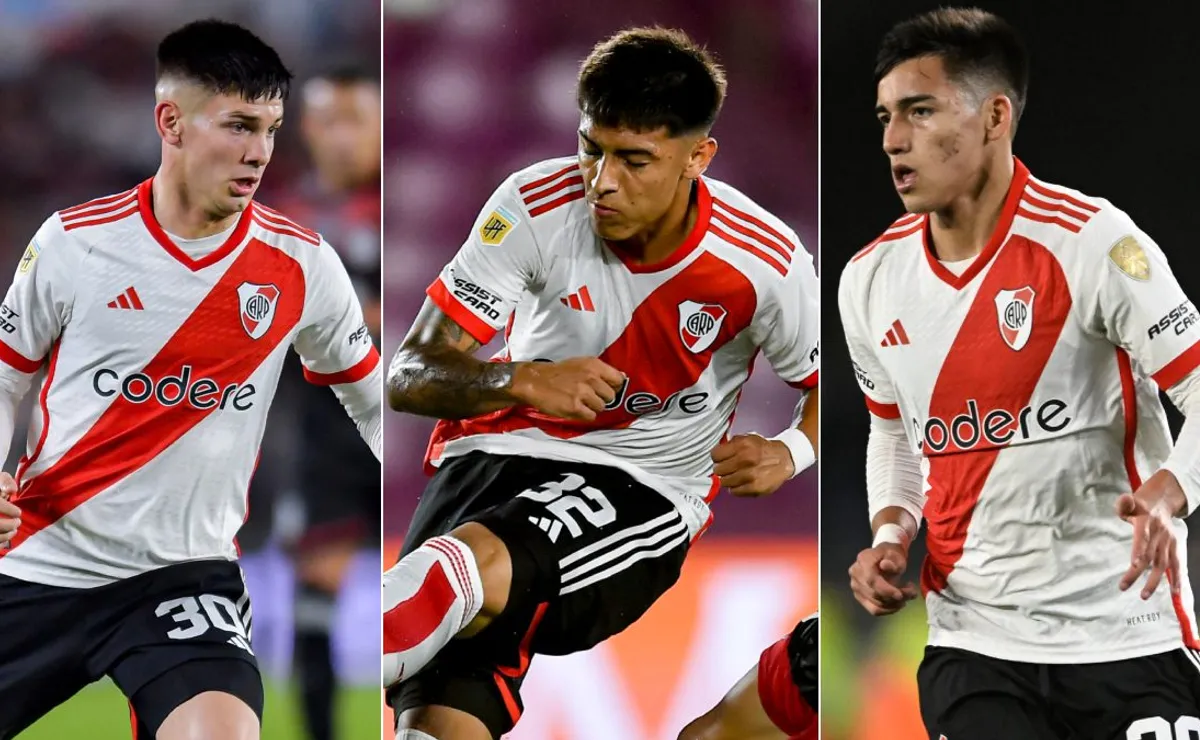 Mastantuono, Ruberto y Subiabre, los pibes que enloquecieron al Monumental.