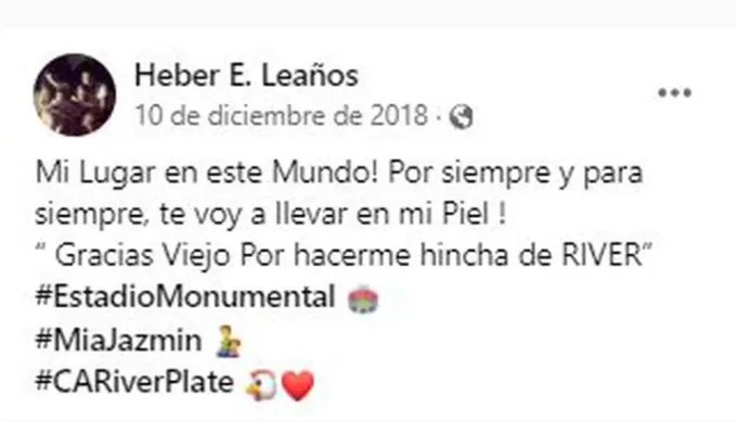 Heber Leaños, de River como el país menos algunos.