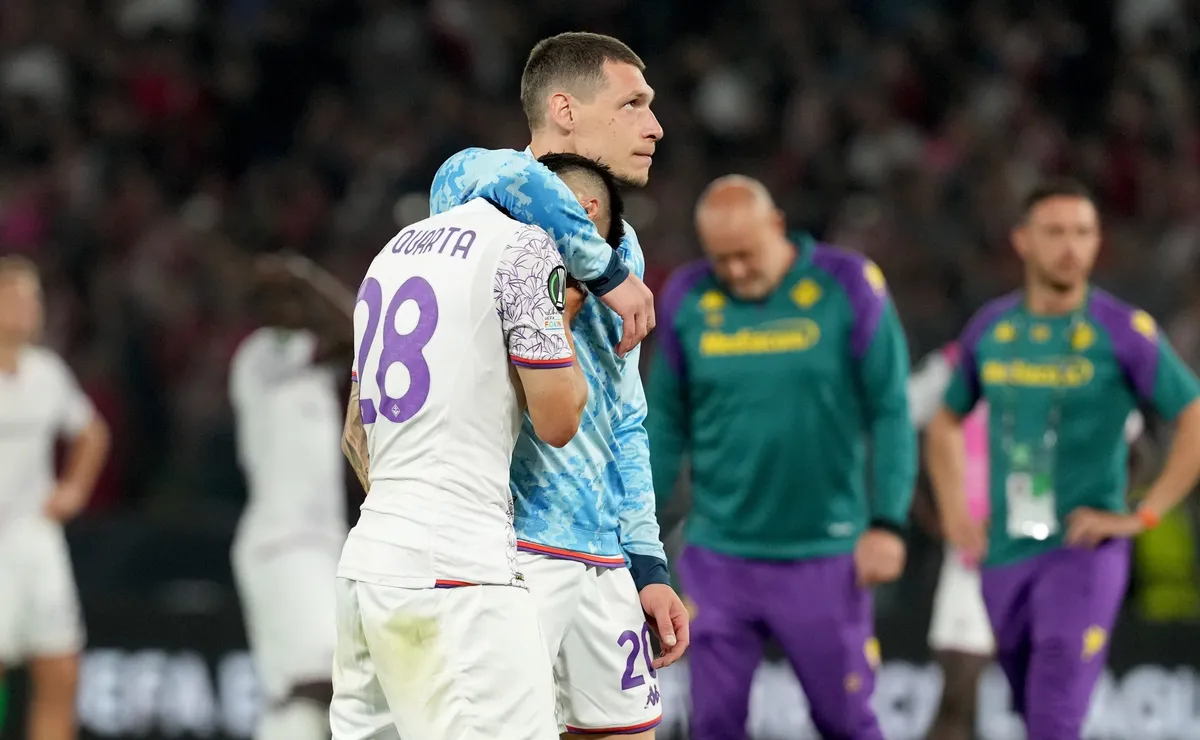 Martínez Quarta no pudo contener las lágrimas tras la derrota. Foto: Espn