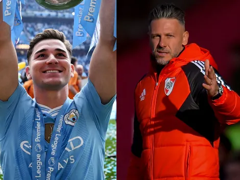 La banca de Julián Álvarez al River de Martín Demichelis