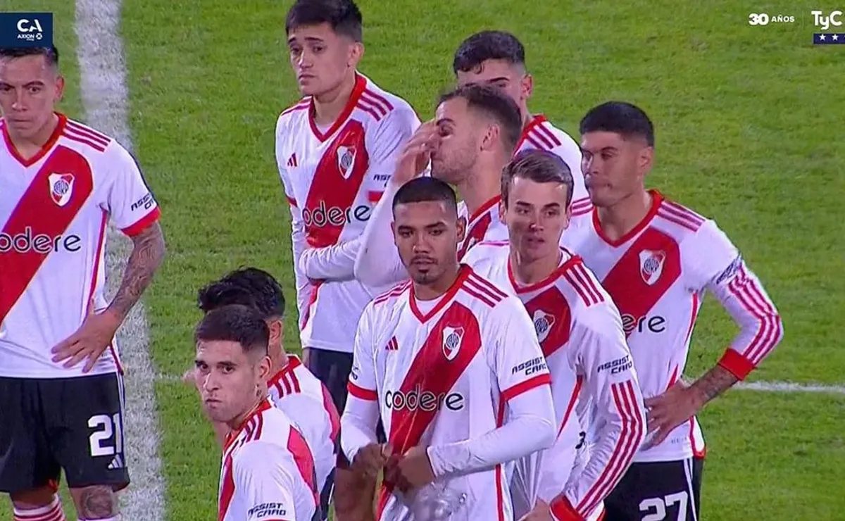 La cara de los jugadores de River ante la derrota.
