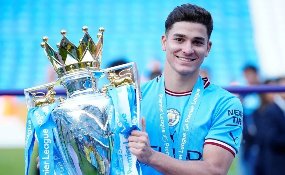 Julián Álvarez viene de ser campeón de la Premier League.