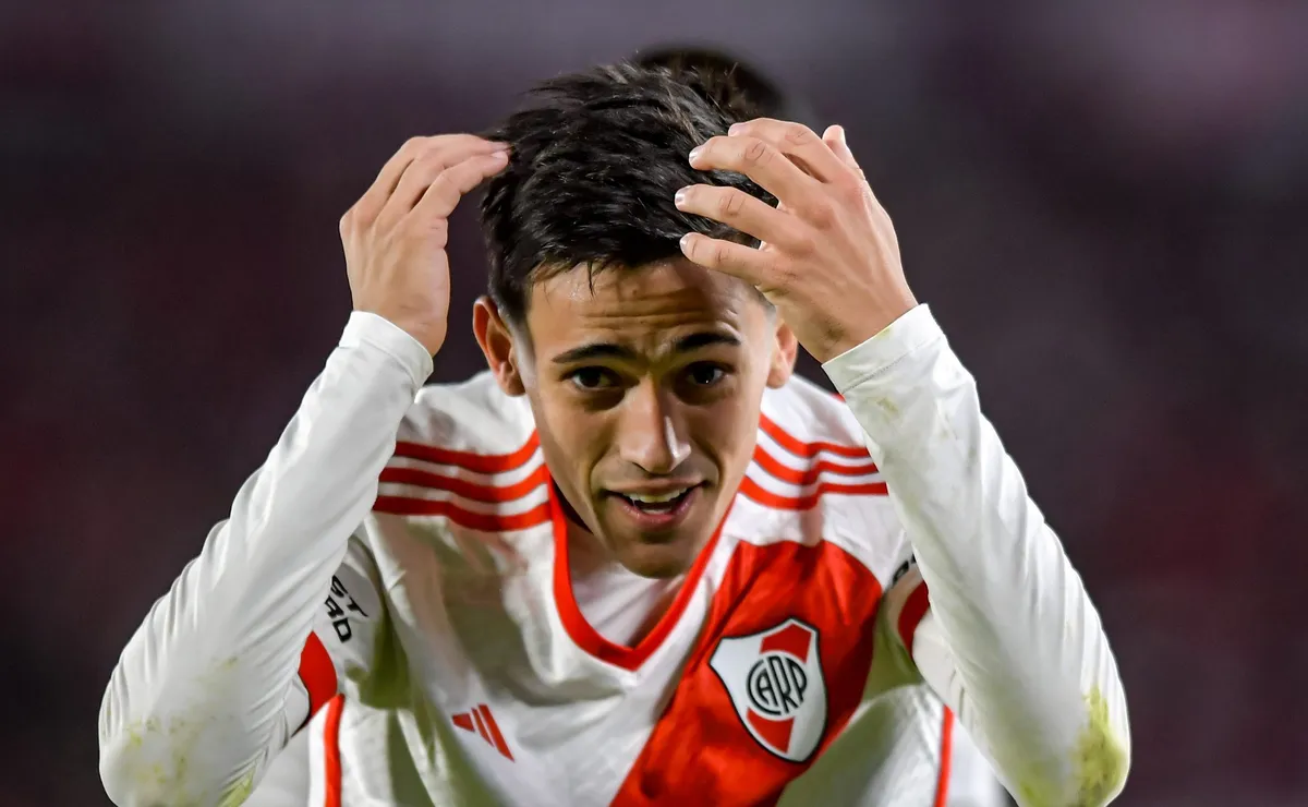 Solari adelantó a River vs. Olimpia. Foto: Getty.