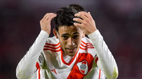 Solari adelantó a River vs. Olimpia. Foto: Getty.