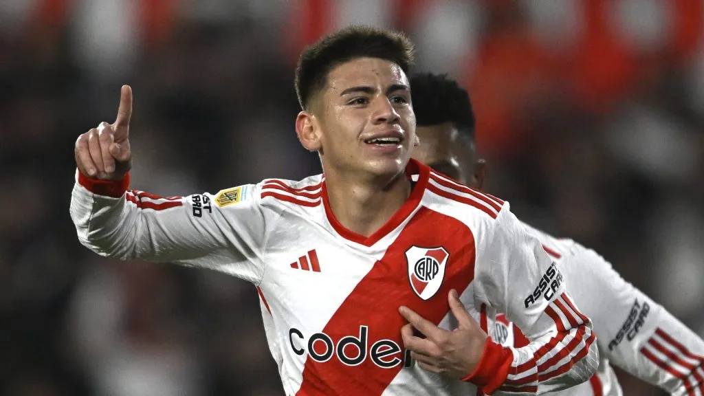 Echeverri marcó su tercer gol en la Primera de River. Foto: LPM / Diego Haliasz.