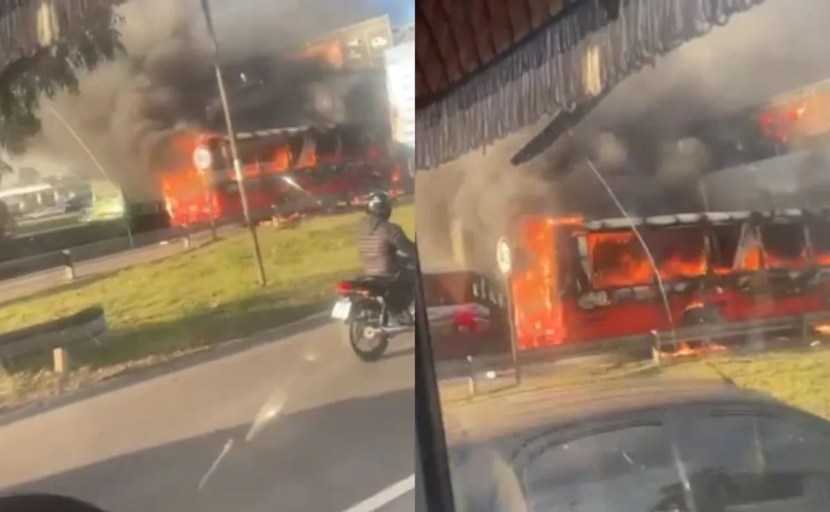 Se incendió un micro que trasladaba hinchas de River al Monumental