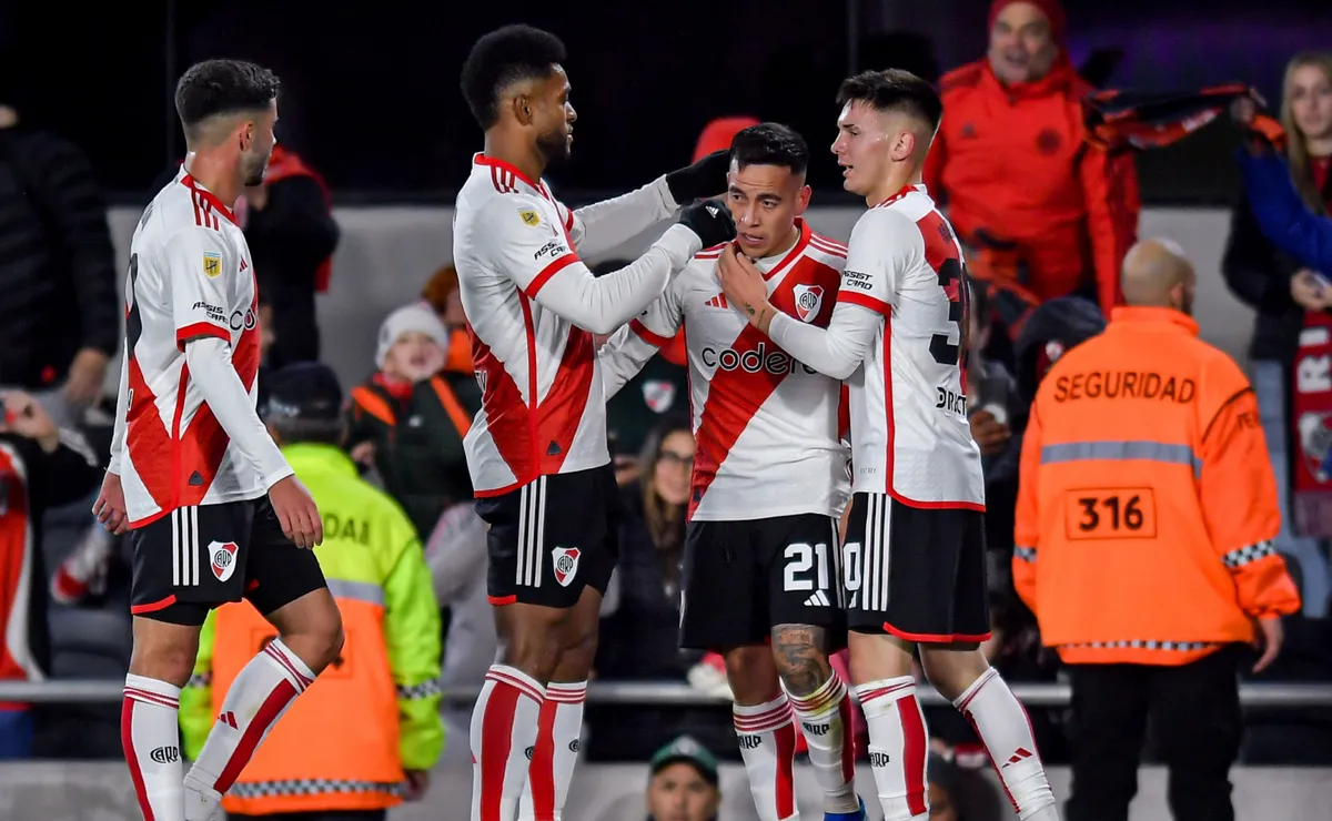 Los jugadores de River, a puro festejo-