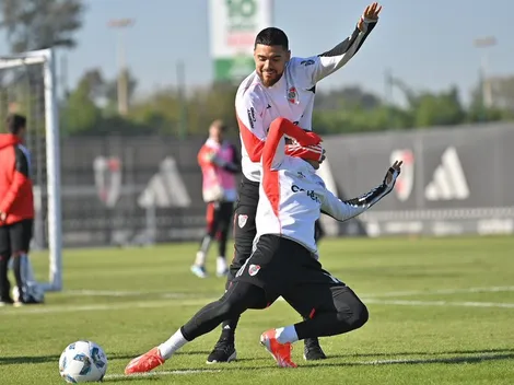 El picante cruce entre Paulo Díaz y Echeverri en el entrenamiento