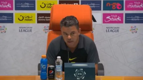 La última conferencia de Gallardo como DT de Al Ittihad.