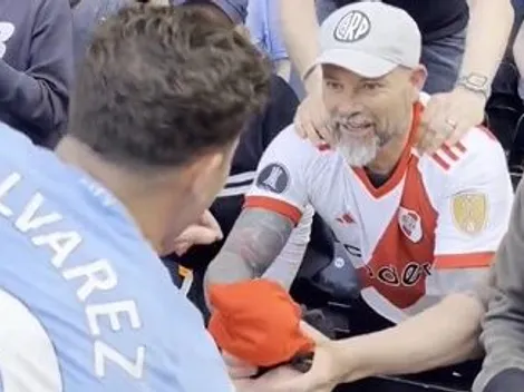 ¿Quién es el hincha de River que saludó Julián después de la goleada del City?