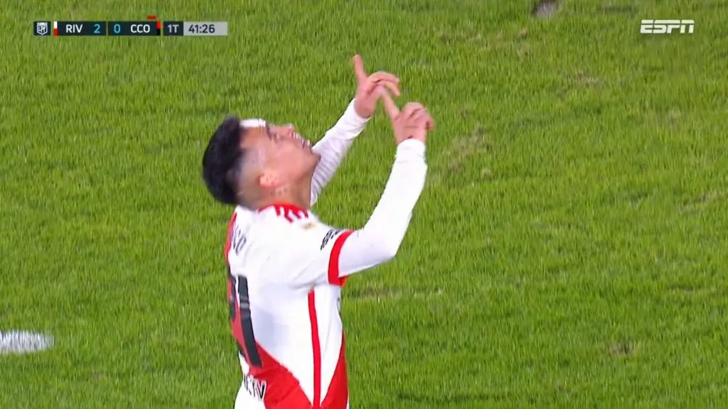 El enojo de Barco consigo mismo en el primer tiempo.