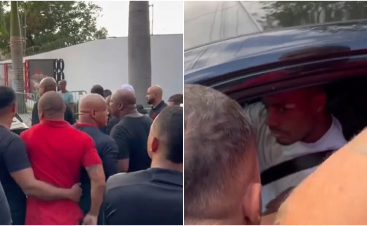 Nicolás De La Cruz fue rodeado por hinchas del Flamengo y pasó un mal momento en Brasil.