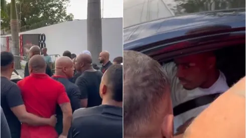Nicolás De La Cruz fue rodeado por hinchas del Flamengo y pasó un mal momento en Brasil.
