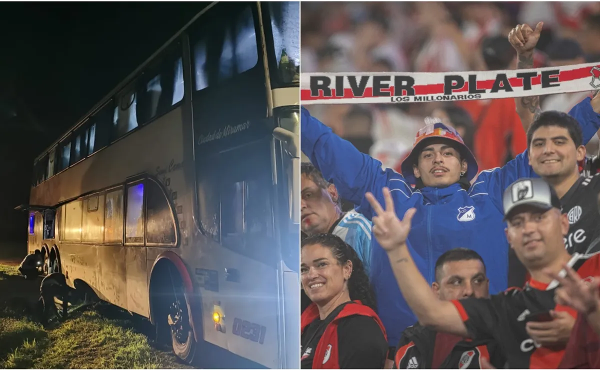 Un grupo de hinchas de River que se trasladaba en micro sufrió un accidente en la ruta.
