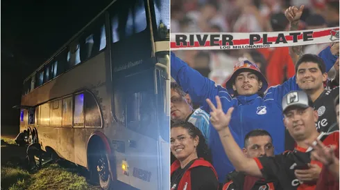 Un grupo de hinchas de River que se trasladaba en micro sufrió un accidente en la ruta.