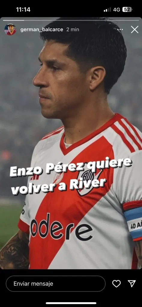 El periodista Germán Balcarce lanzó lo que sería la bomba del mercado de pases 2024 en River: ¿Vuelve Enzo Pérez?