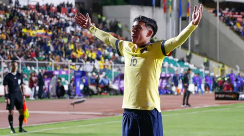 Kendry Paéz celebra un gol de Ecuador.
