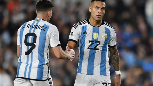 Julián Álvarez y Lautaro Martínez convirtieron los goles de Argentina contra Canadá (Foto: Getty).