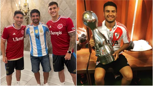 Zacarías Morán Correa visitó en la concentración de la Selección Argentina a Gonzalo Montiel y Lucas Martínez Quarta, sus ex compañeros de River.