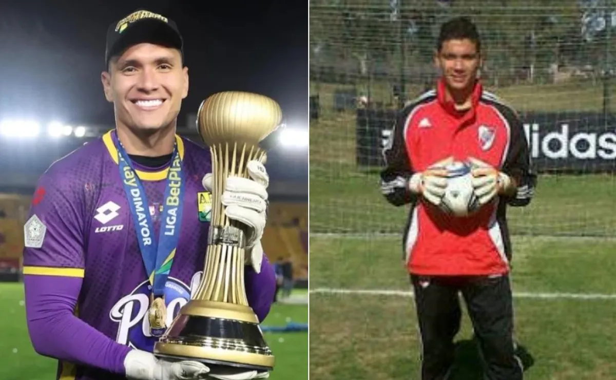 Aldair Quintana, el arquero que se formó en River y viene de ser campeón en Colombia.