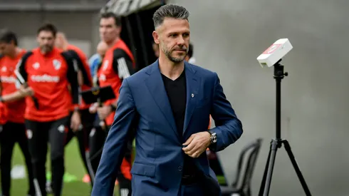 El técnico de River se fue molesto del estadio de Riestra tras la derrota.