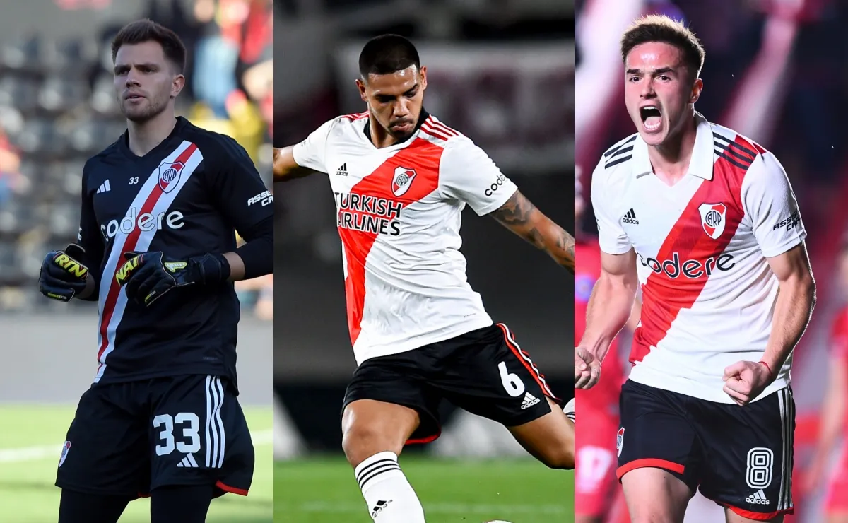 Los tres futbolistas que se despiden de River en el duelo ante Riestra.