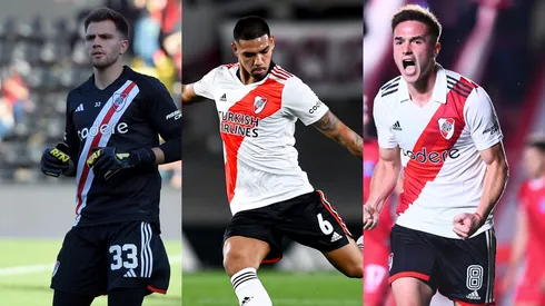 Los tres futbolistas que se despiden de River en el duelo ante Riestra.