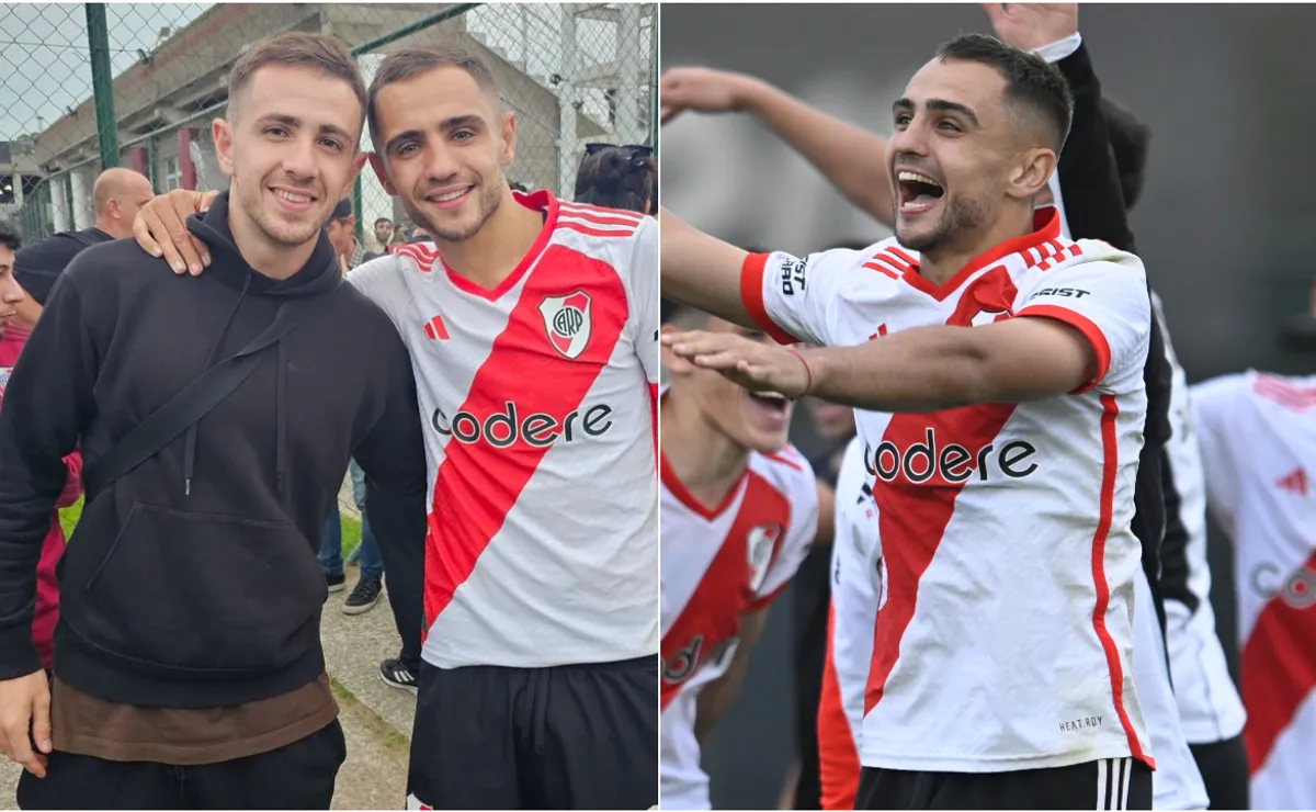 Leandro Peña Biafore reveló que jugó con los botines de su hermano, que venía de marcar un gol.