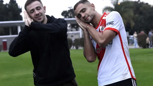 Los hermanos Peña Biafore, luego del triunfo de River en el Superclásico.