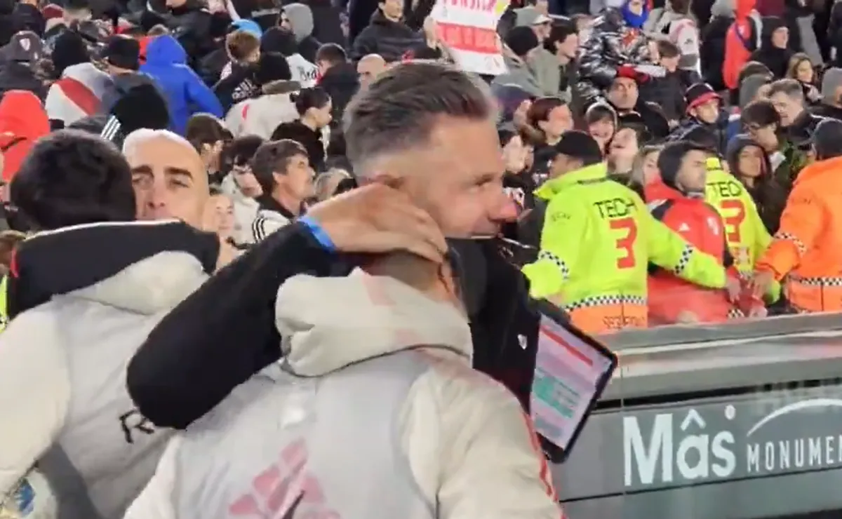 Demichelis y un momento muy especial.