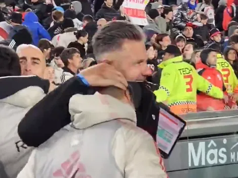 Demichelis y una perlita con un alcanzapelotas en el Monumental